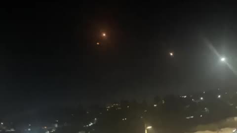 A barrage of rockets was launched moments ago from Lebanon into northern