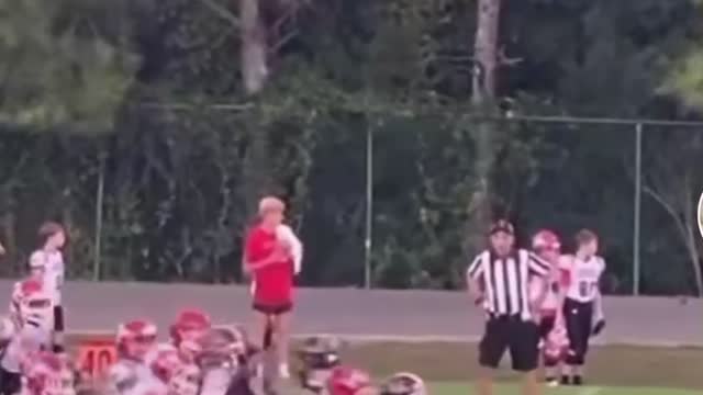 Girl gets to play football