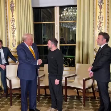 Trump Shakes Hands With Ukrainian President Volodymyr Zelensky