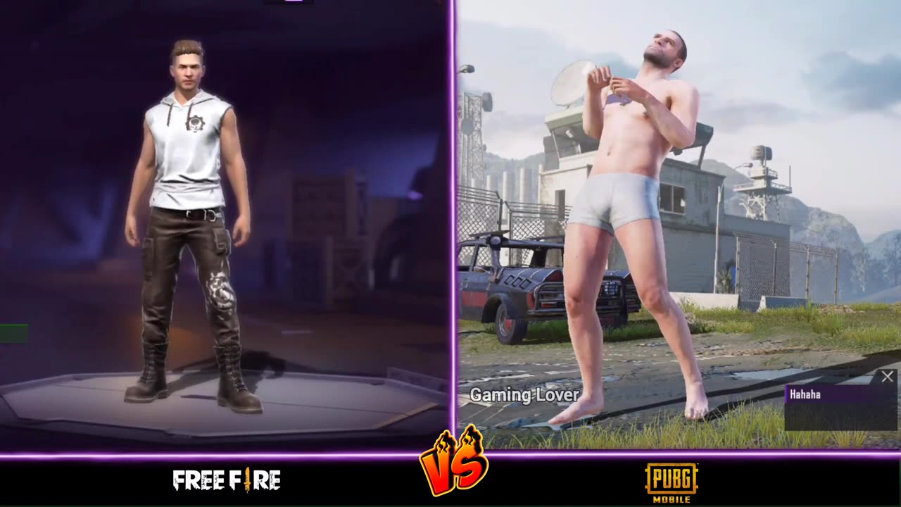 Freefire_VS_PUBG_Emotes,,,💕💕. Pubg mobile lovers like and free fire follow me
