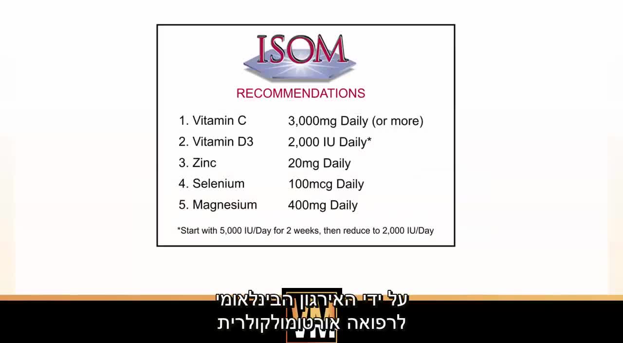 ד״ר אנדרו סול מאסטר קלאס לטיפול בקורונה בעזרת ויטמינים