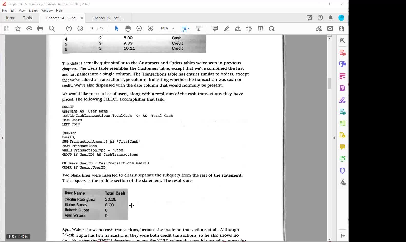 ITIS 165 Chapter 14 "Subqueries"