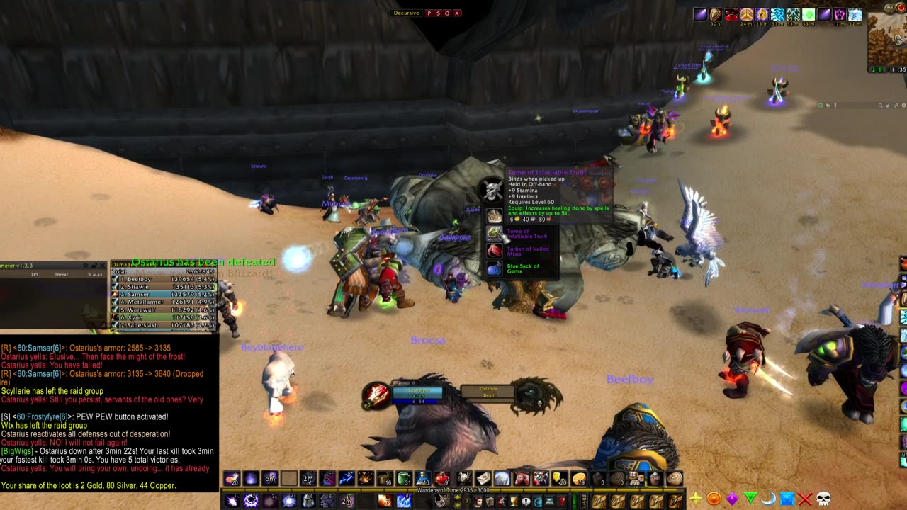 Turtle wow - PUG Ostarius custom world boss - Mage 1- November - first kill of the day