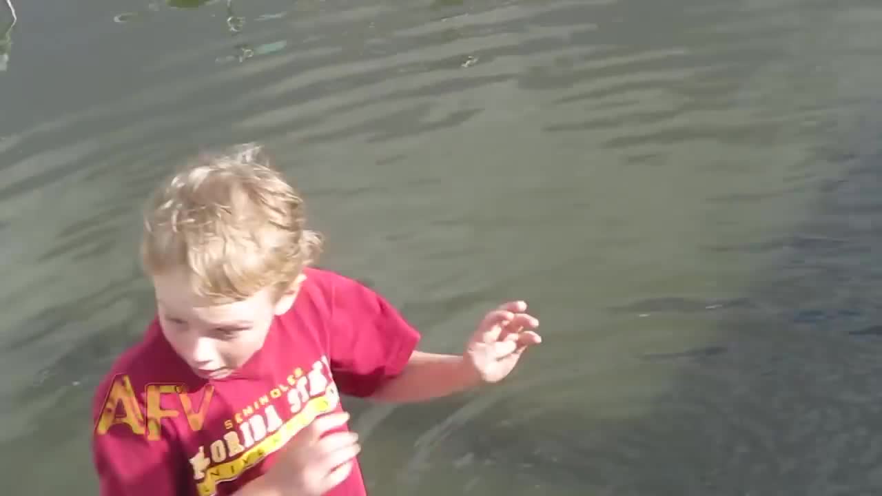 Alligator Almost Eats Kid