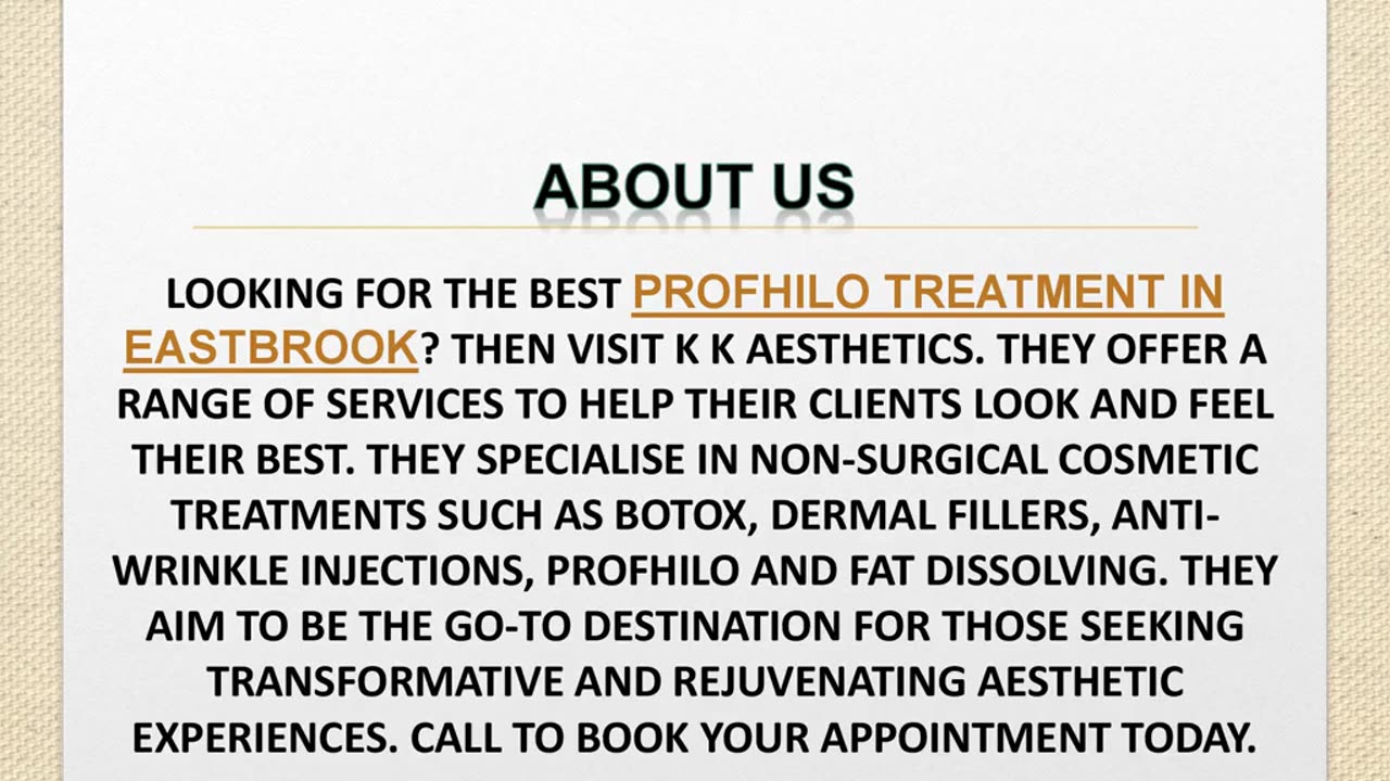 Best Profhilo Treatment in Eastbrook