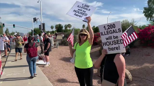 Protest Rally Outside of the Hotel housing Illegals in Scottsdale, Az. 6/2/21