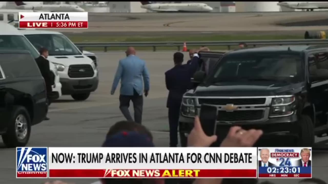 Trump arrives in Atlanta for CNN Presidential debate