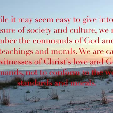 Gods morals versus man’s opinions