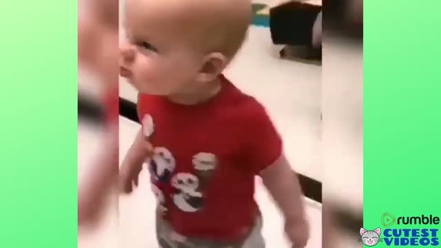 Baby with angry face