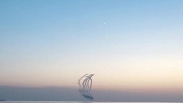 Odpálení ruských raket Kalibr z Černého moře