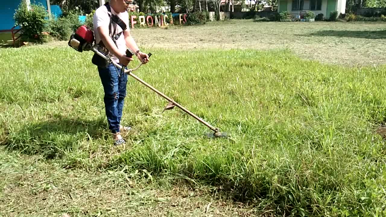 Grass Cutter in our School Playground