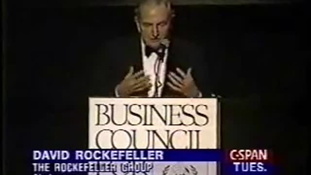 David Rockefeller on CSPAN complaining about population growth