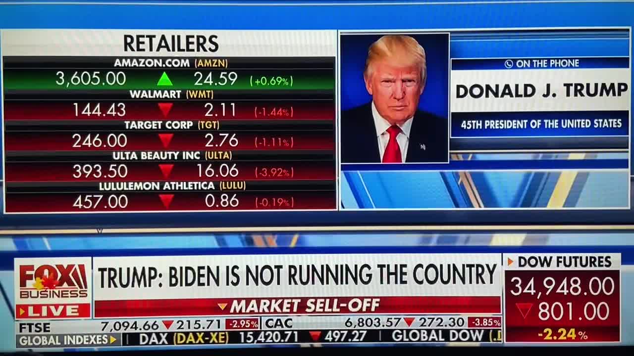 President Donald J Trump this morning on FOX business on Durham