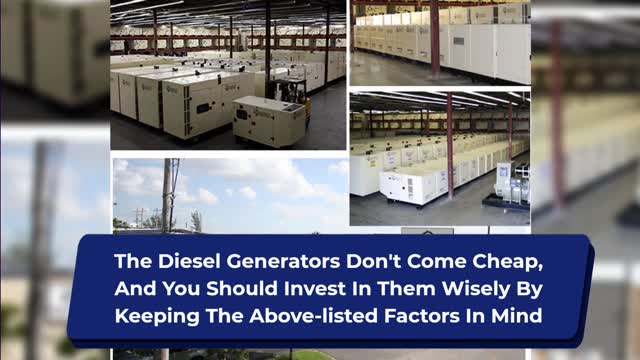 Things To Consider Before Buying An Industrial Diesel Generator