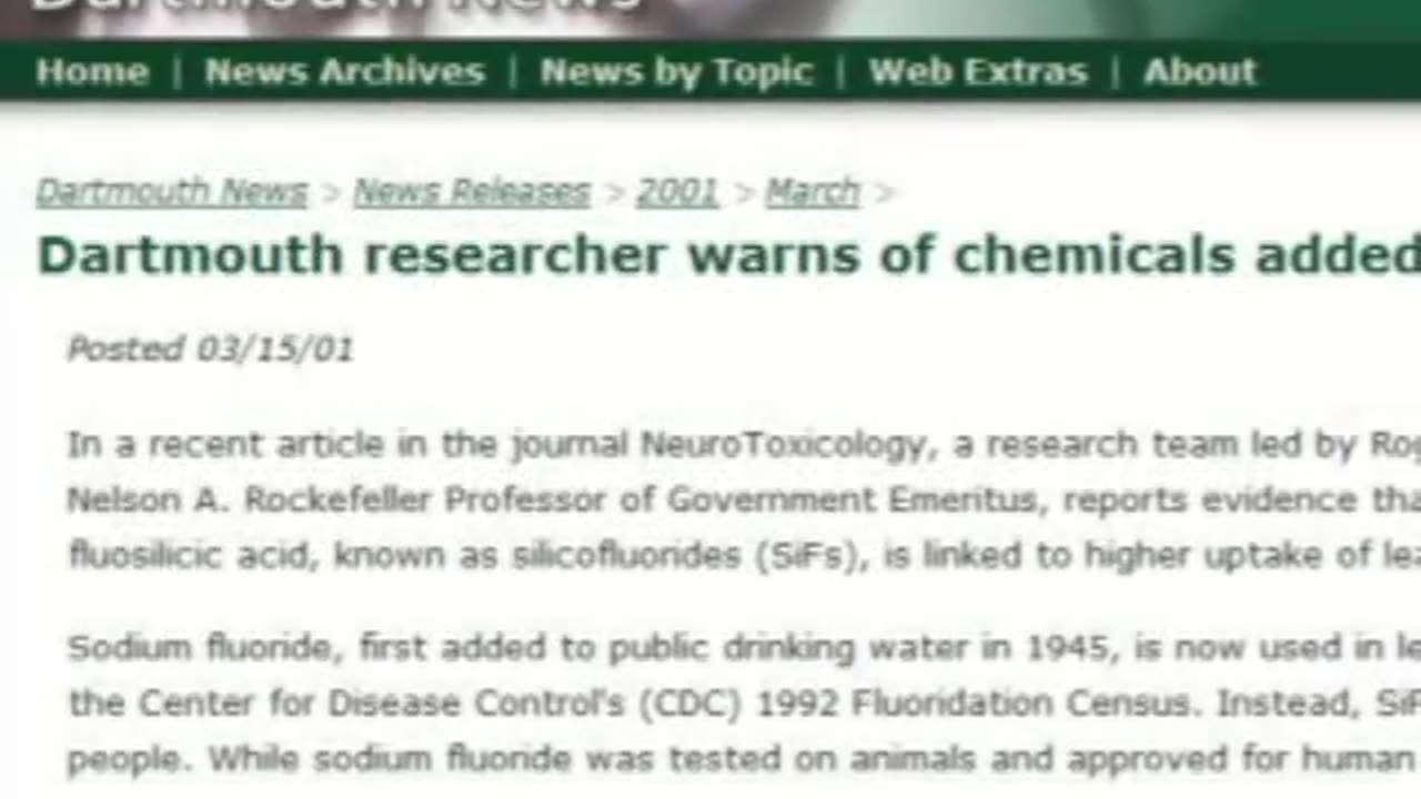 Fluoride Waste in the Water