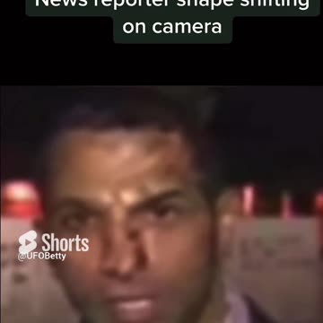 Reptilian Shapeshifter cloaked as Human ?? Flees camera!!