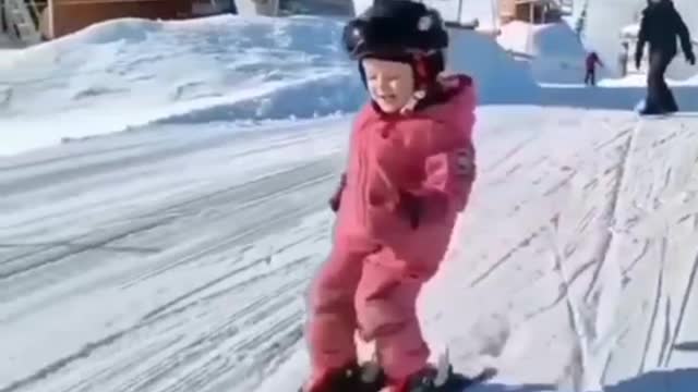 Child skiing