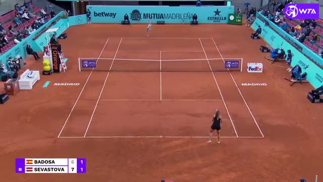 Paola Badosa vs Sevastova, Madrid round of 16, WTA Tennis