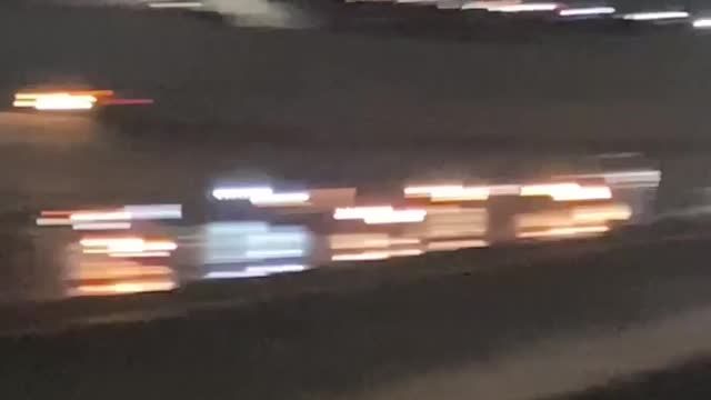 Convoy heading to Calgary Last night outside of Edmonton