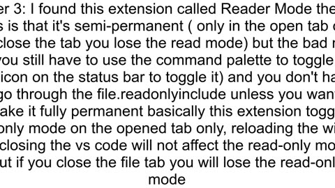 Open certain files in a workspace as readonly in VS Code