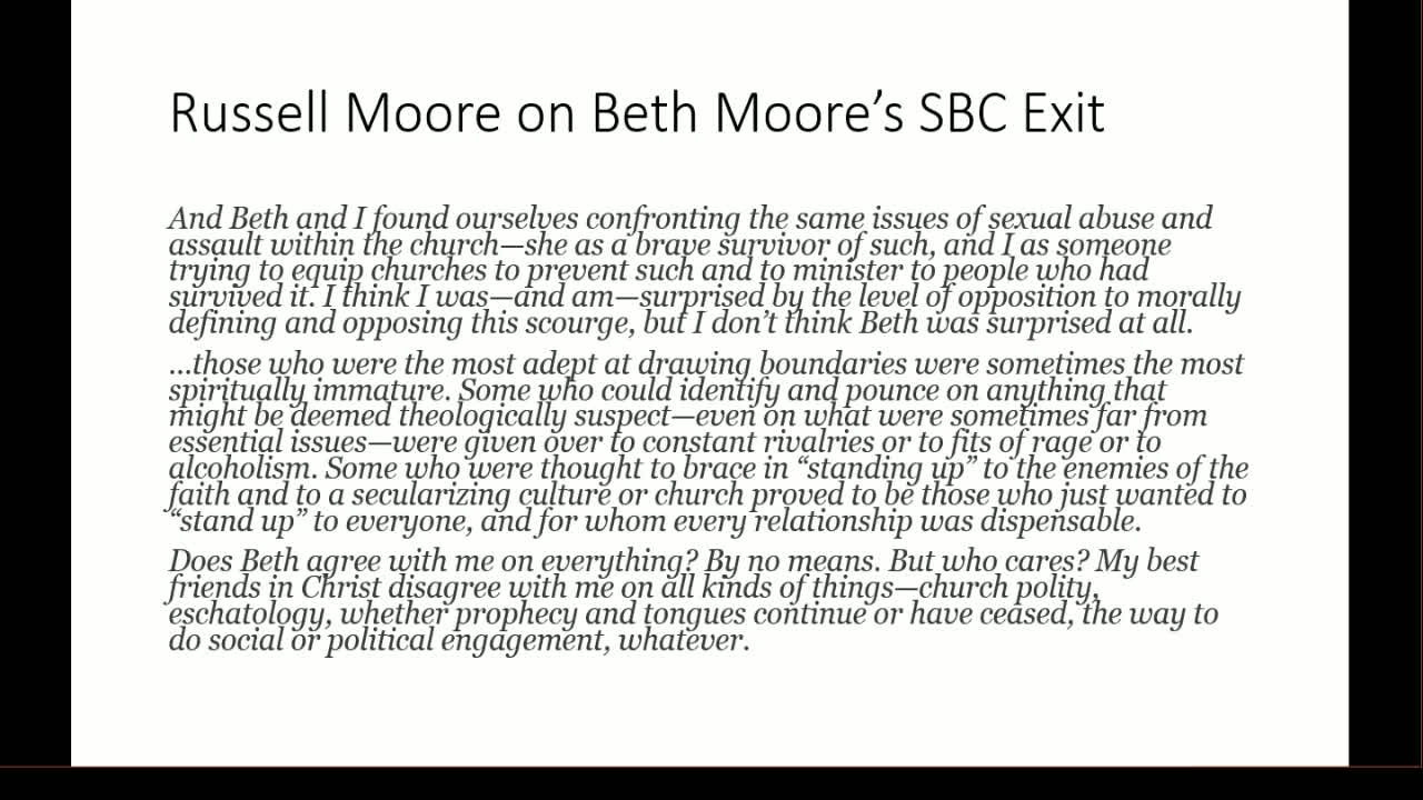 Russell Moore and David French React to Beth Moore Leaving the SBC