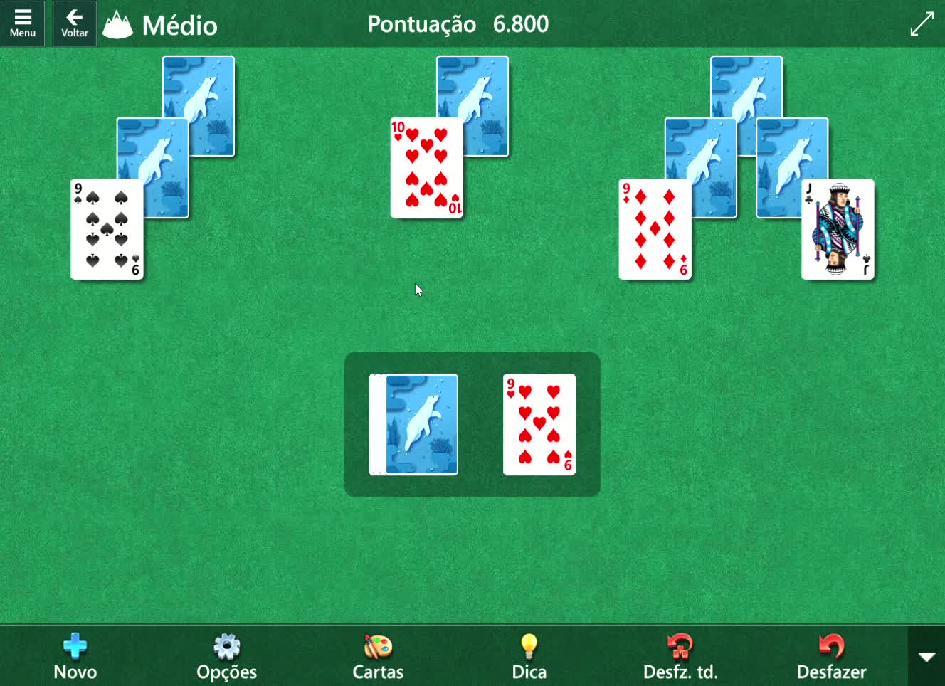 Solitaire & Casual Games Partida rápida no Tripeaks