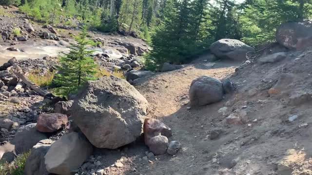 Central Oregon - Three Sisters Wilderness - Crossing North Fork Whychus Creek