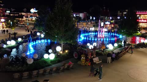 The fountain dancing at the Island in Pigeon Forge