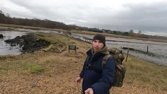 Riverside vlog while walking along a river. GoPro