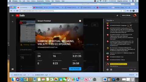 SUNRISE SPIRITUAL SPEAKING, VOL;671: 7/22/22 SPEAKING