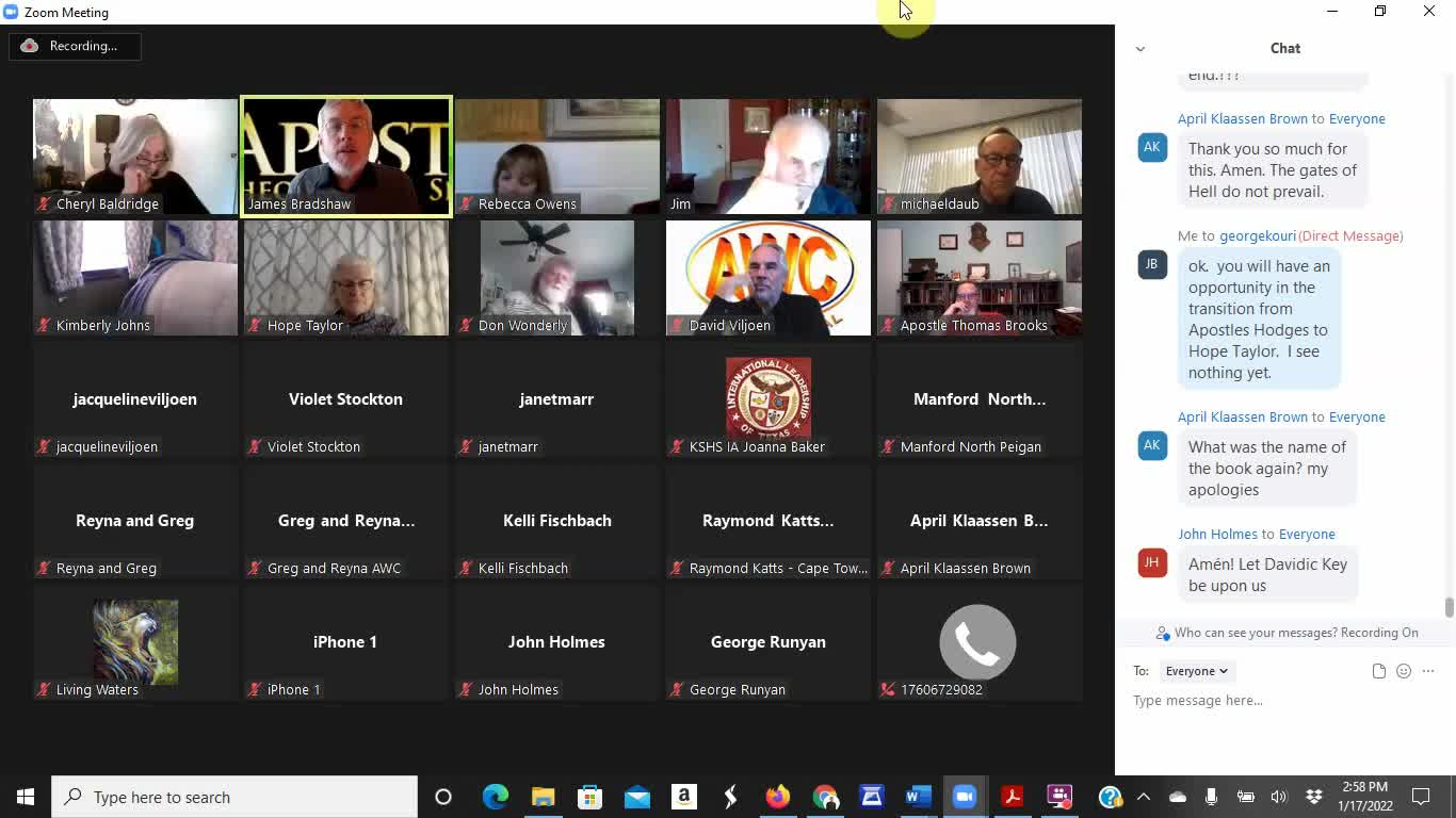 Advancing Messiah Kingdom Session 5 Jan 17 2022