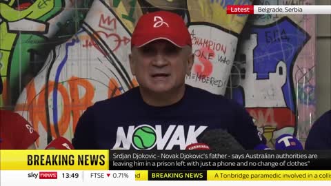 In a powerful message to the regime in Australia, Novak Djokovic's father