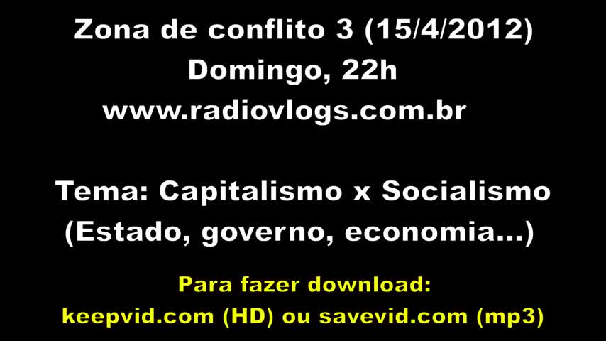 Debate Capitalismo x Socialismo na radiovlogs