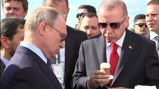 Putin buys Erdogan ice cream_ shows off new Su-57 fighter jet during visit to Russia(1080P_HD)