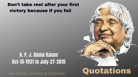 Life Changing Quotation Of APJ Abdul Kalam