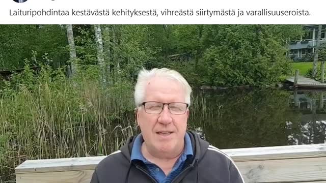Laituri pohdintaa kestävästä kehityksestä, vihreästä siirtymästä ja varallisuuseroista