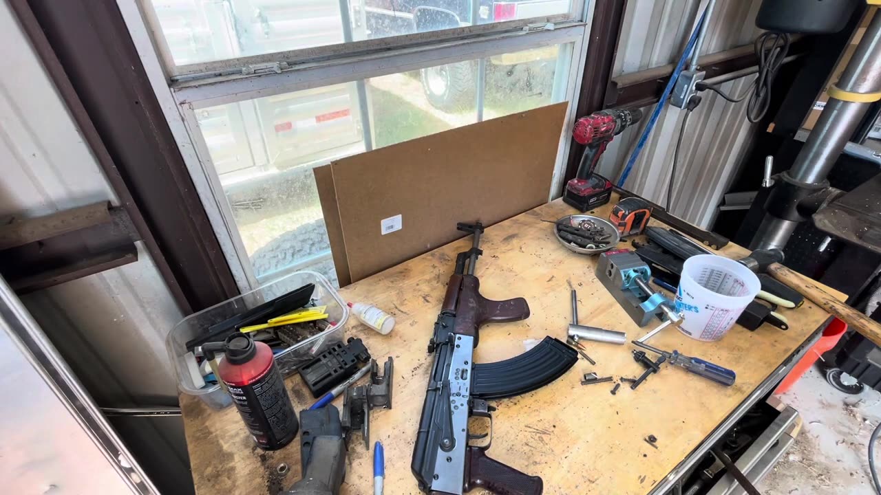 Romanian Ak populated barrel kit build-.