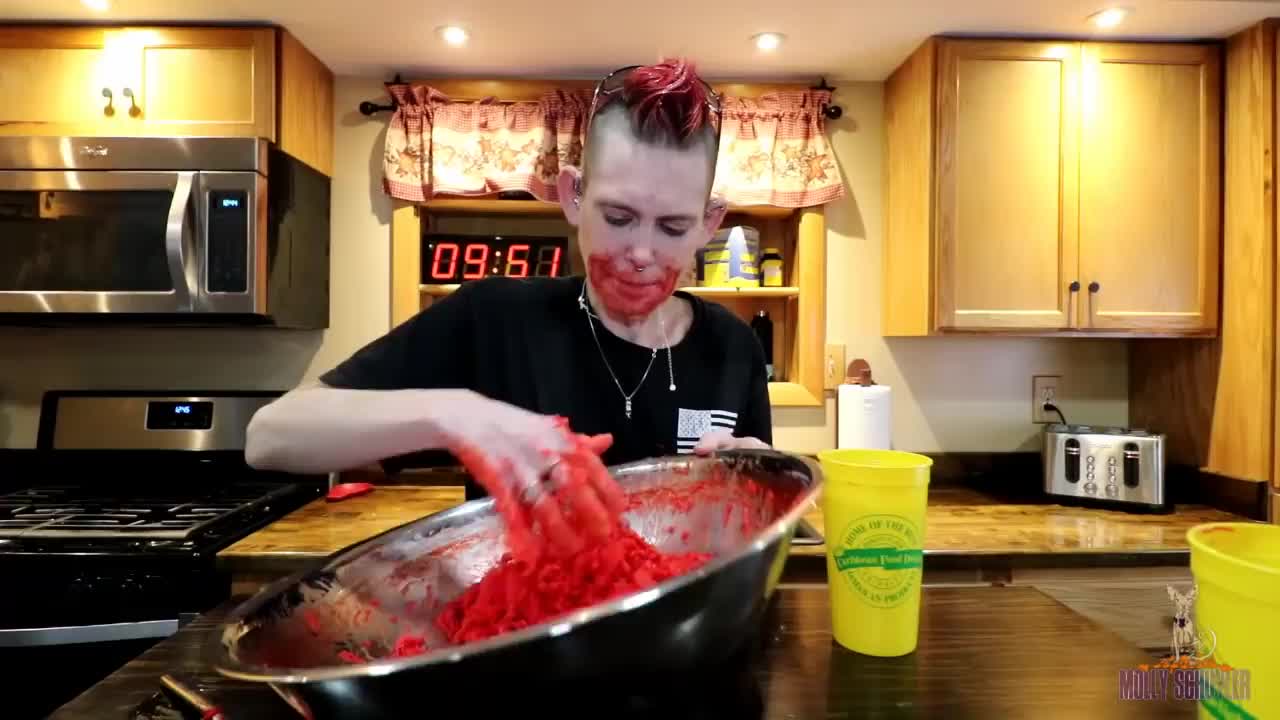 FLAMIN HOT CHEETOS MAC!! X 10 | OVER 9 LBS OF BURN!! | MOM VS FOOD