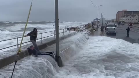 Sightseers Washed Away by Ophelia Waves _ AccuWeather.mp4