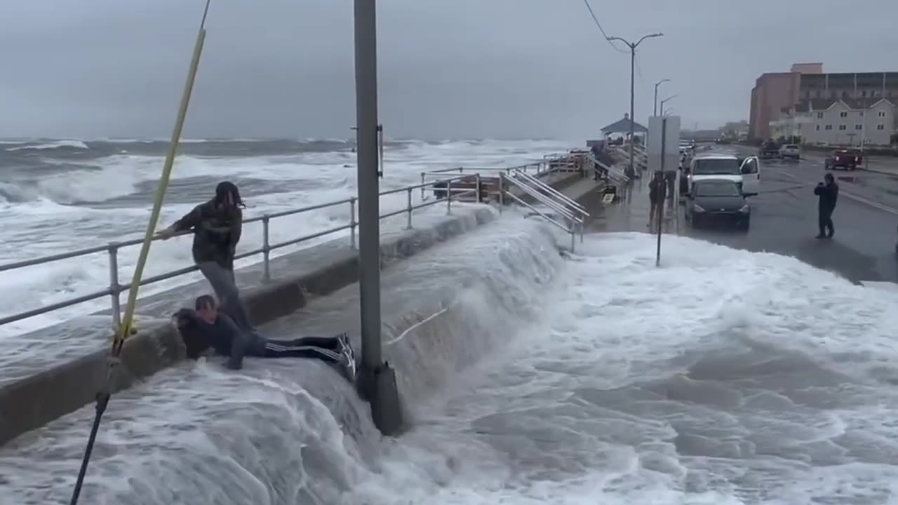 Sightseers Washed Away by Ophelia Waves _ AccuWeather.mp4