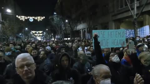 Thousands protest in Belgrade against new laws