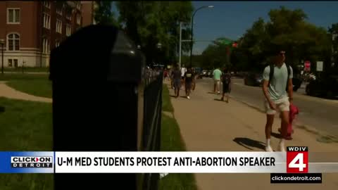 Michigan Medical student's protest against Abortion bill in USA