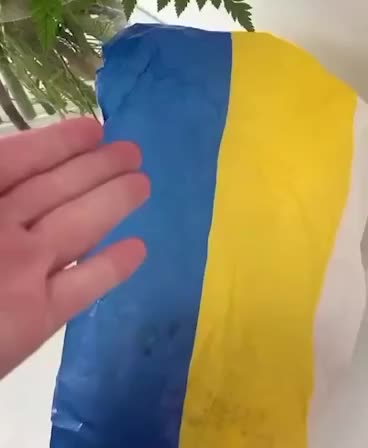 Bread in a package with the Ukrainian flag, for sale in Germany