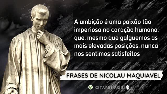 AS PROÍBIDAS PALAVRAS MILENARES DE NICOLAU MAQUIAVEL