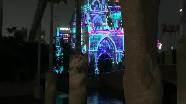 Amusement park illumination festival