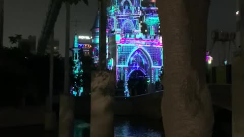 Amusement park illumination festival