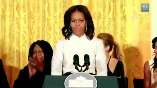 Michelle Obama talks about how great Harvey Weinstein is is.