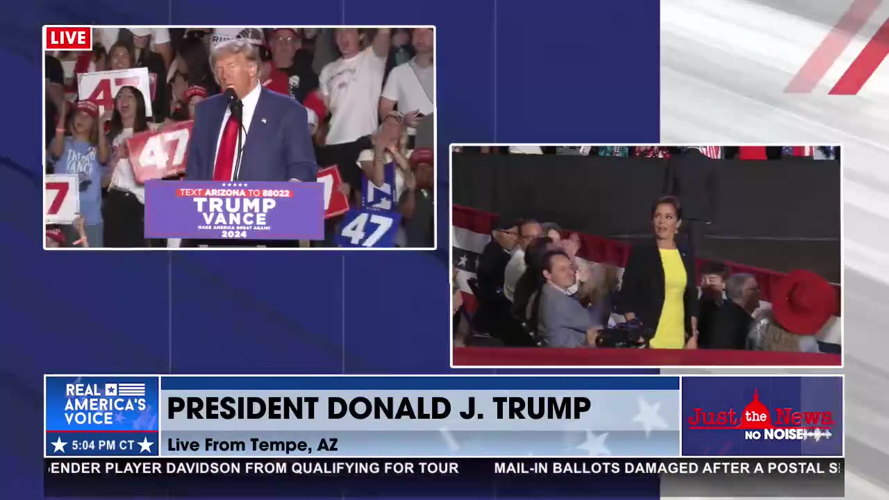 Trump Lake Rally Kari Lake receives thunderous applause at Trump rally in Arizona