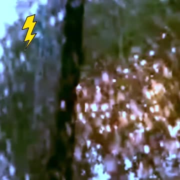 Fogo na Copa das Arvores entre fios da rede elétrica durante o Temporal