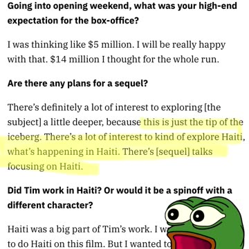 NewsFlash - Sound of Freedom sequel talks focusing on HAITI